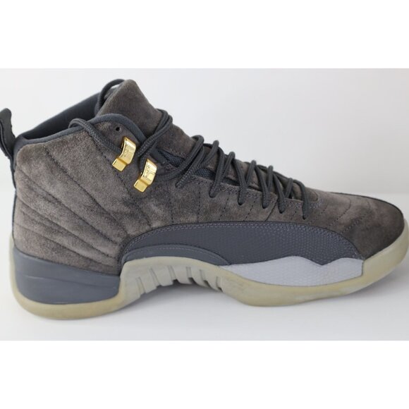 Nike Air Jordan Retro 12 Mens Size 9.5 Distressed Dark Wolf Gray Shoes Sneakers